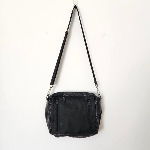 Vintage Wilsons Leather Convertible Purse Black Crossbody Fanny Belt Bag 90s Y2K - Picture 13 of 16